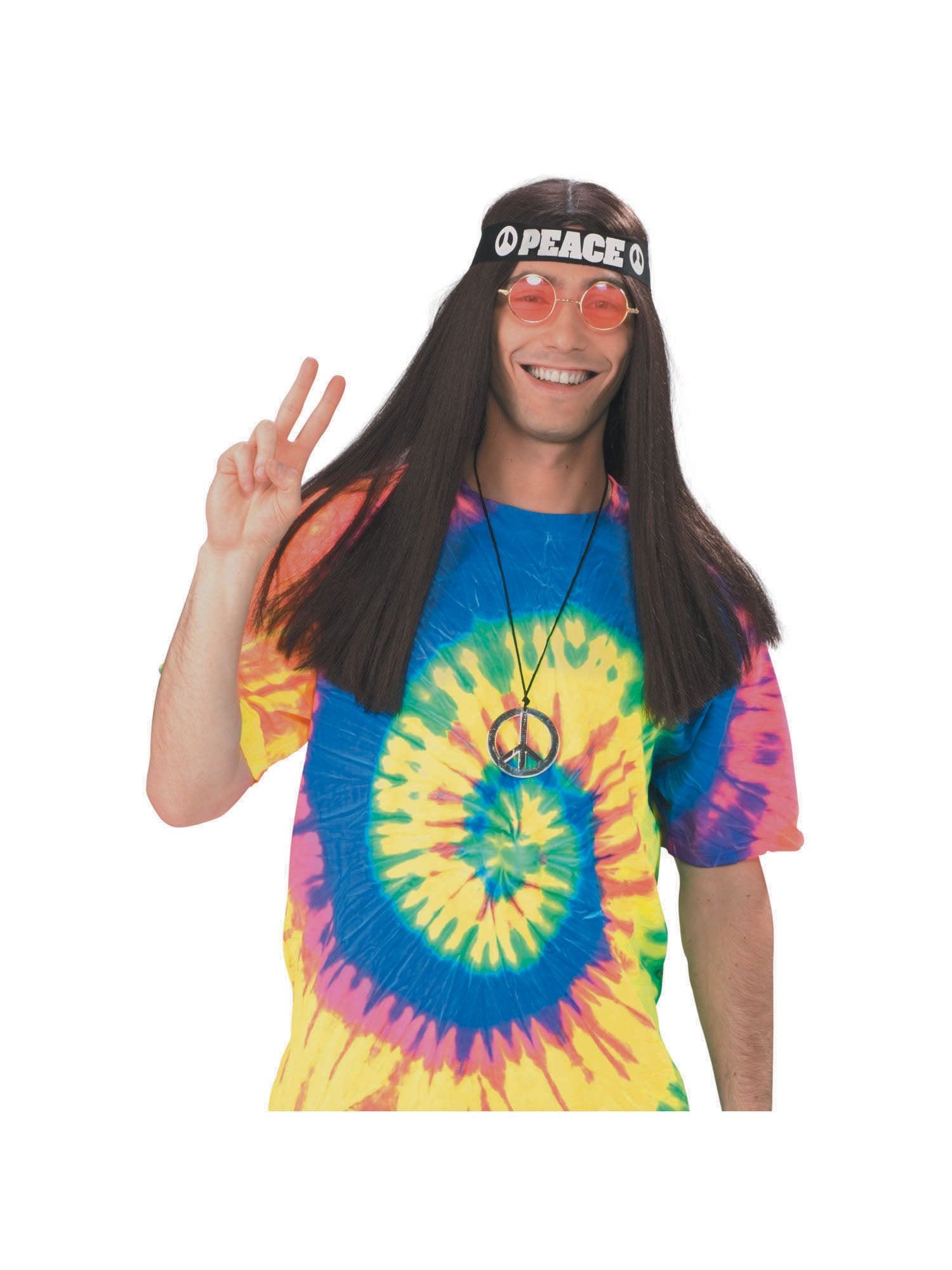 Hippie, Multi, Generic, Disguise Set, One Size, Back