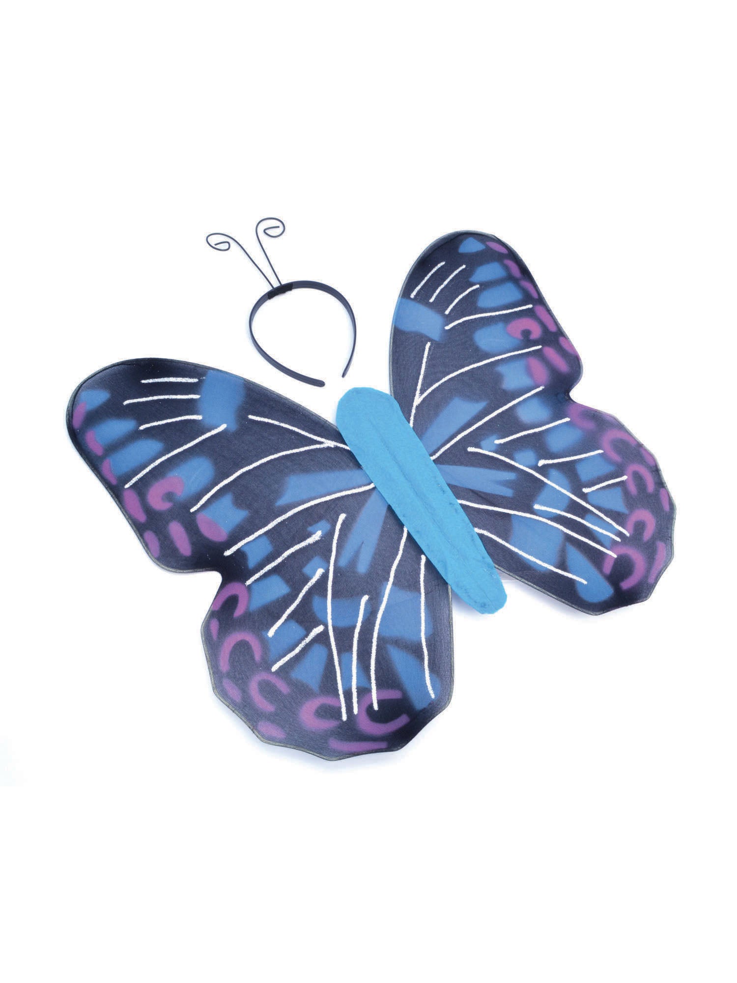 Butterfly, Blue, Generic, Disguise Set, One Size, Front