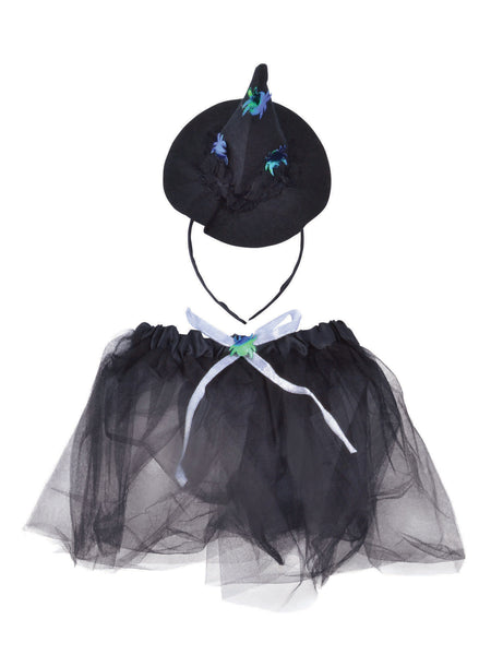 Witch Tutu Black & Silver With Headband