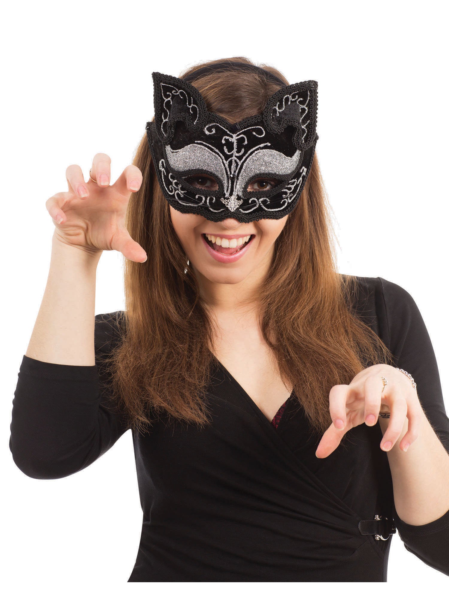 Cat, Black, Generic, Mask, One Size, Front