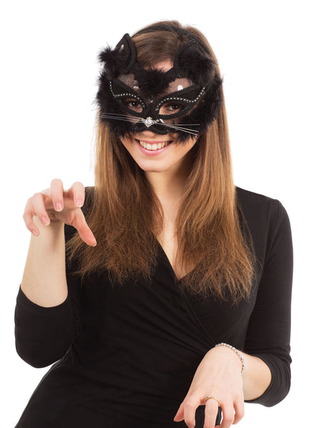 Transparent Black Cat Mask