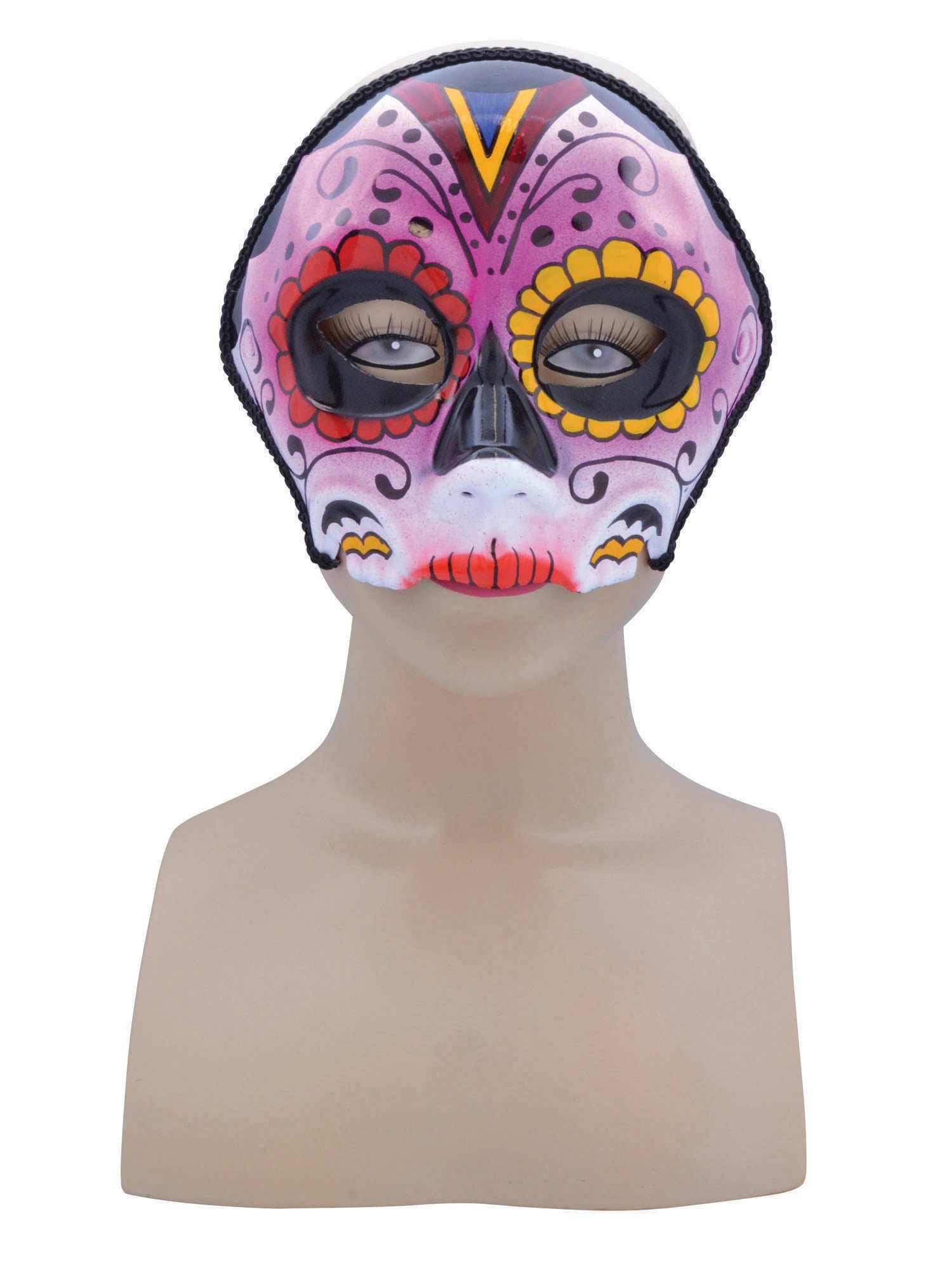 Skeleton, Pink, Generic, Mask, One Size, Front