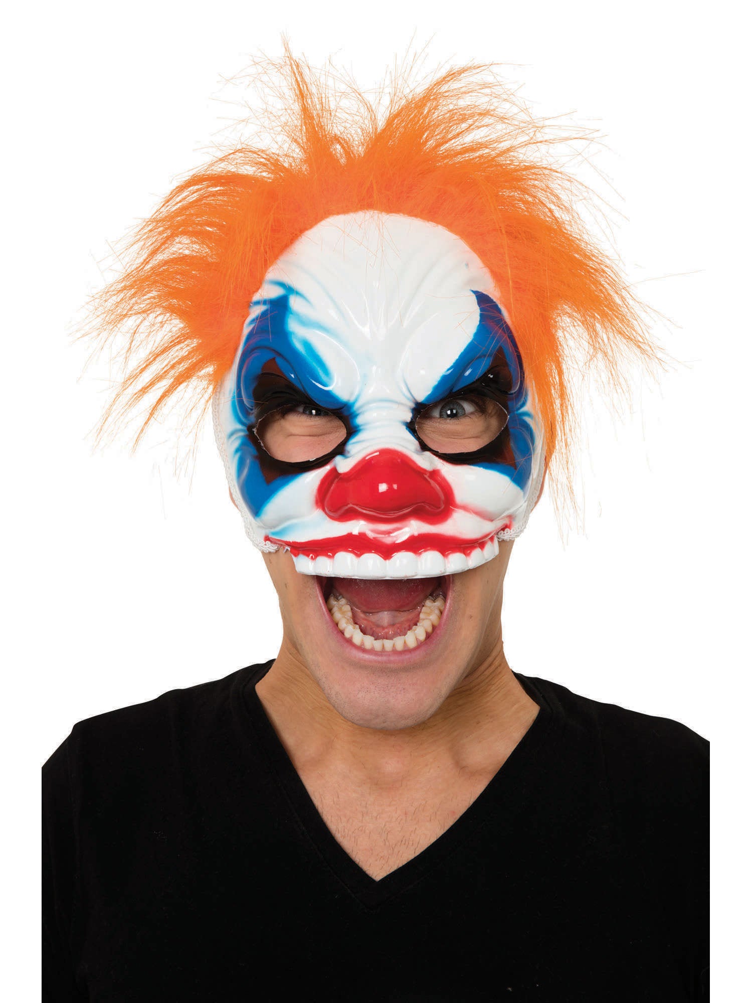 Clown, Multi, Generic, Mask, One Size, Front