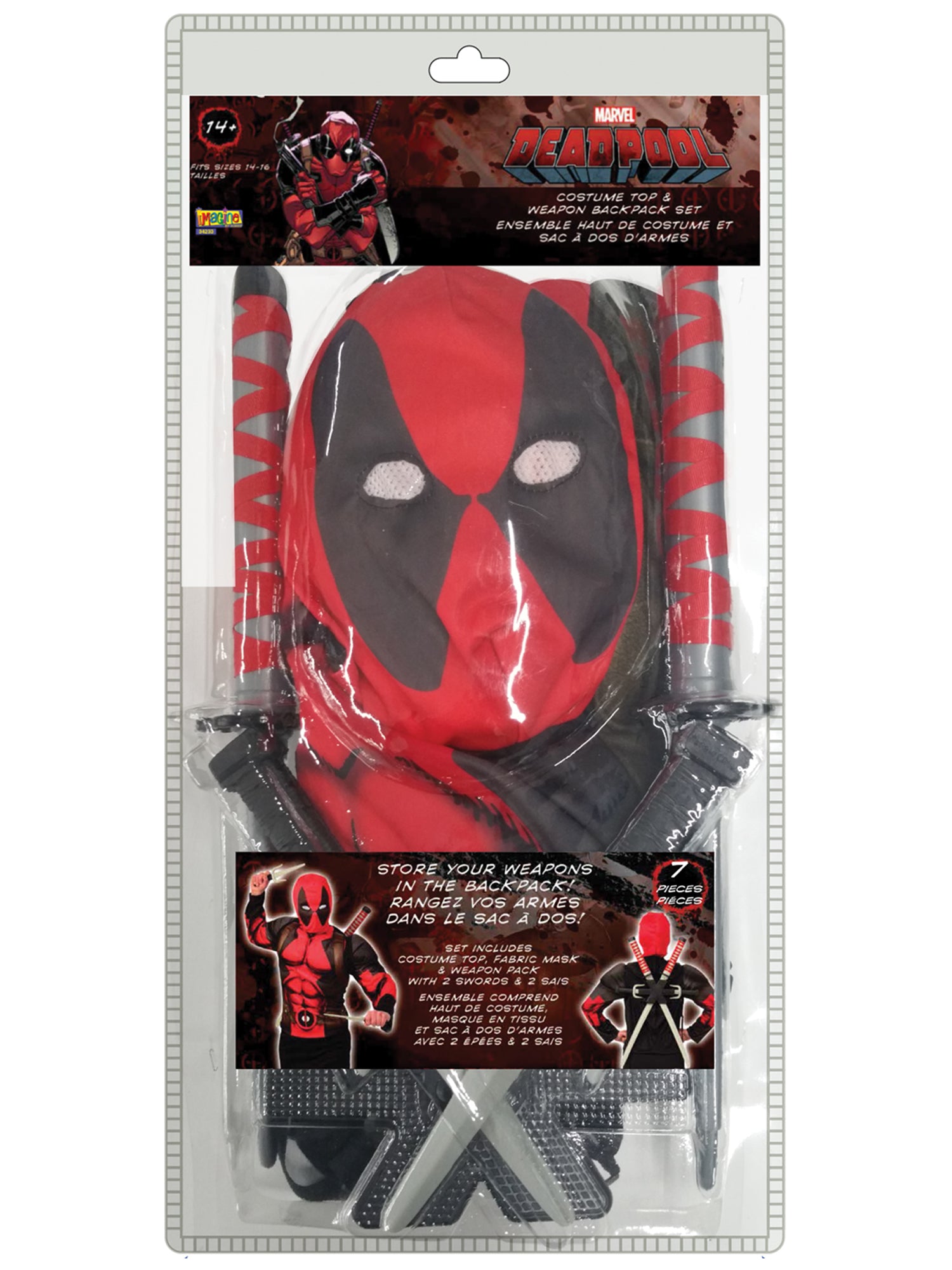Deadpool, Multi, Marvel, Accessories, One Size, Front