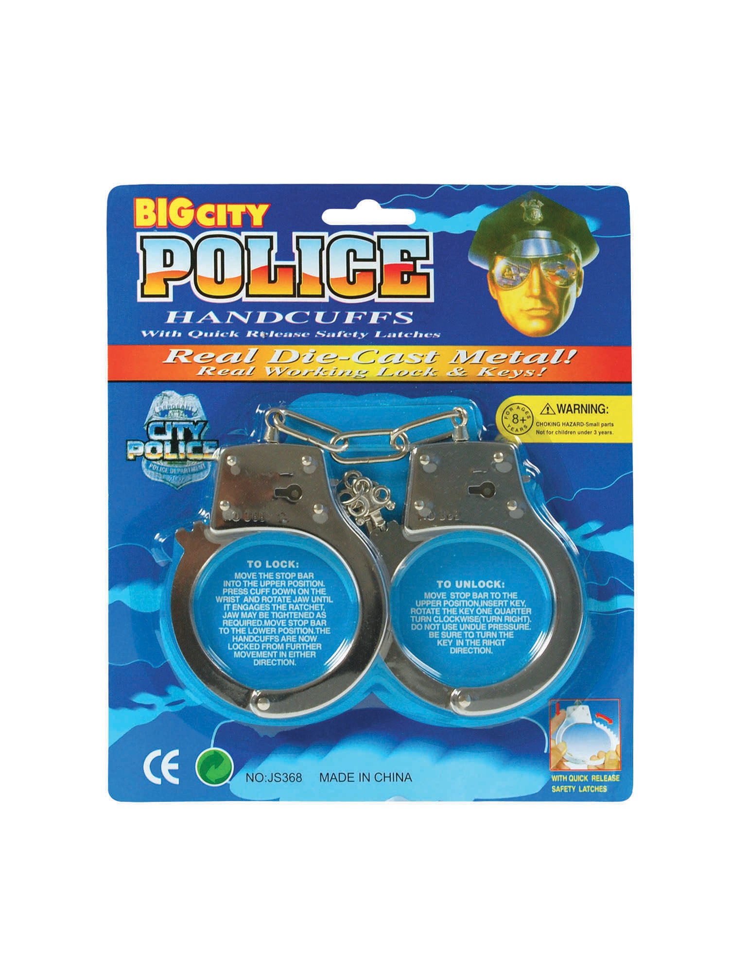 Handcuffs, Multi, Generic, Joke, One Size, Front