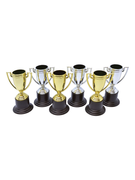 Pack Of 6 Winner Trophies With Stickers