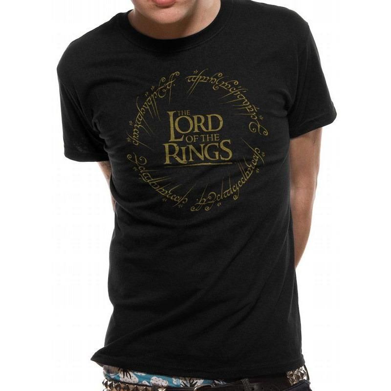 The One Ring, Lord Of The Rings, Black, Lord Of The Rings, T-Shirt, , Front