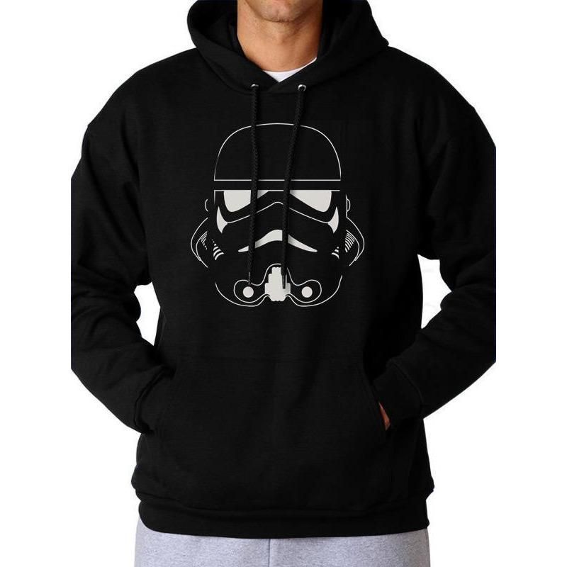 Storm Trooper, Star Wars, Black, Star Wars, Pullover Hoodie, L, Front