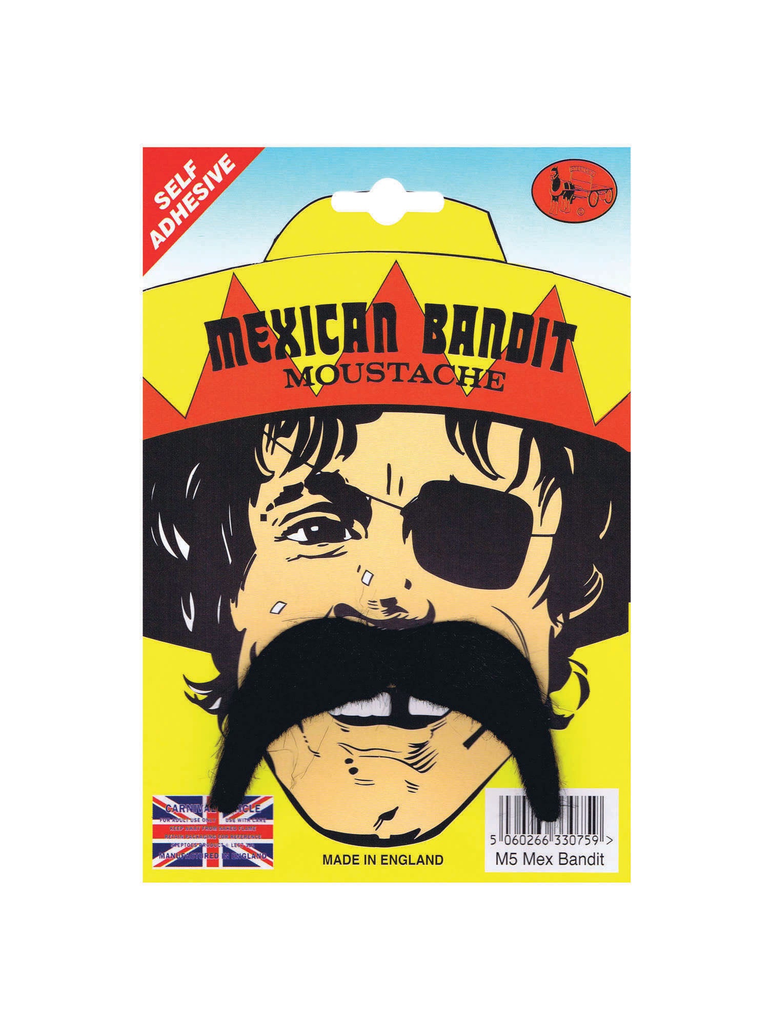 Mexican, Black, Generic, Disguise Set, One Size, Front