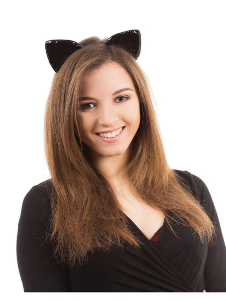 Cat Ears On Headband Shiny