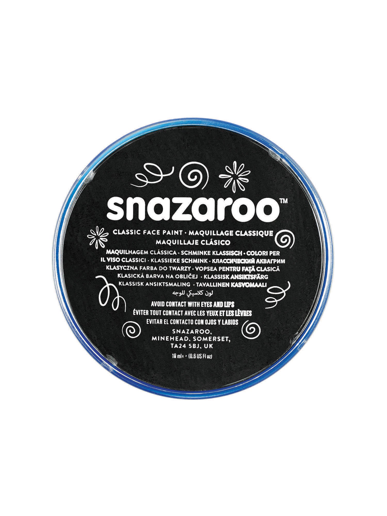 Make Up, Black, Snazaroo, Make-Up, 18ml, Front