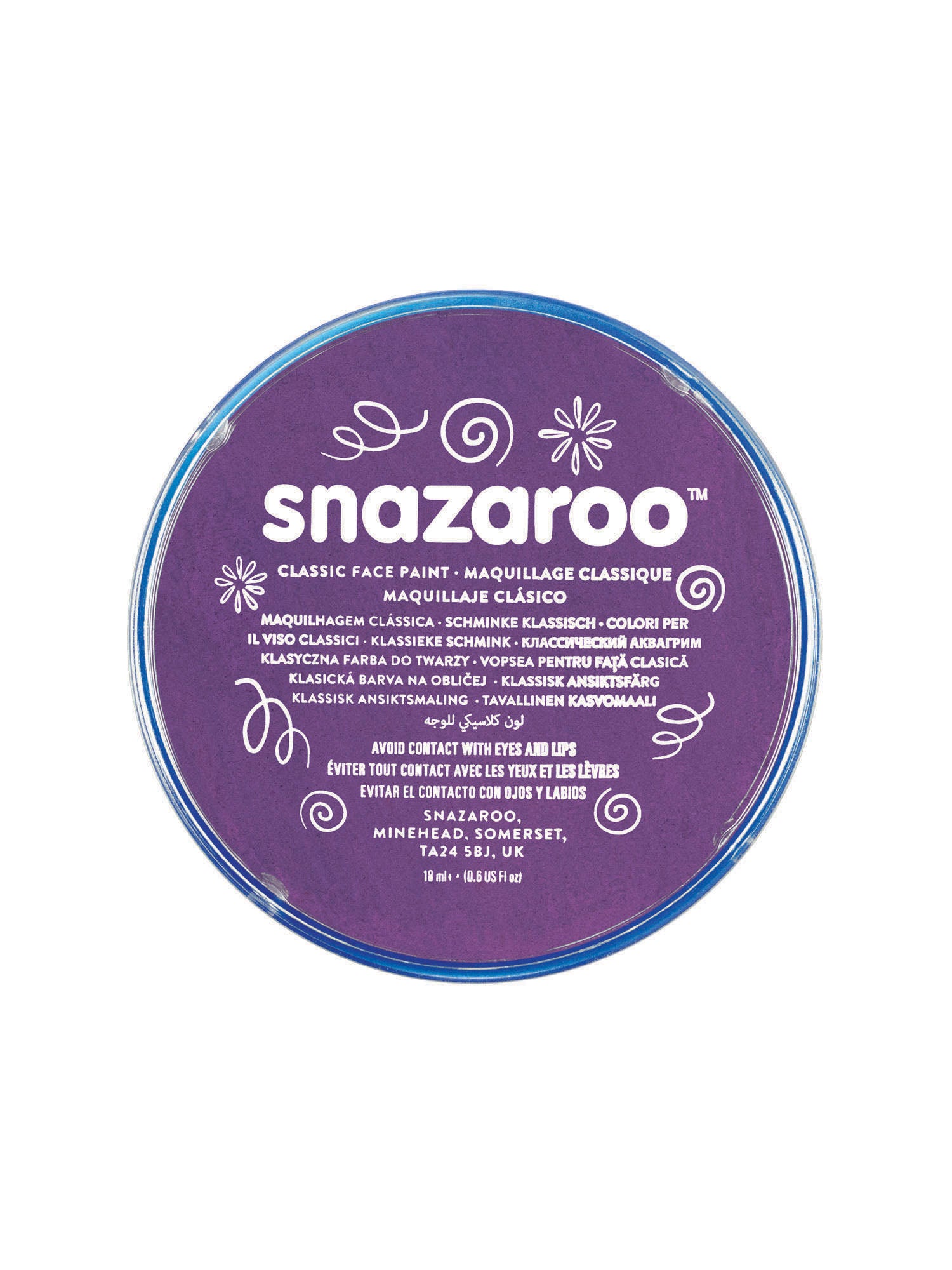 Make Up, Purple, Snazaroo, Make-Up, 18ml, Front