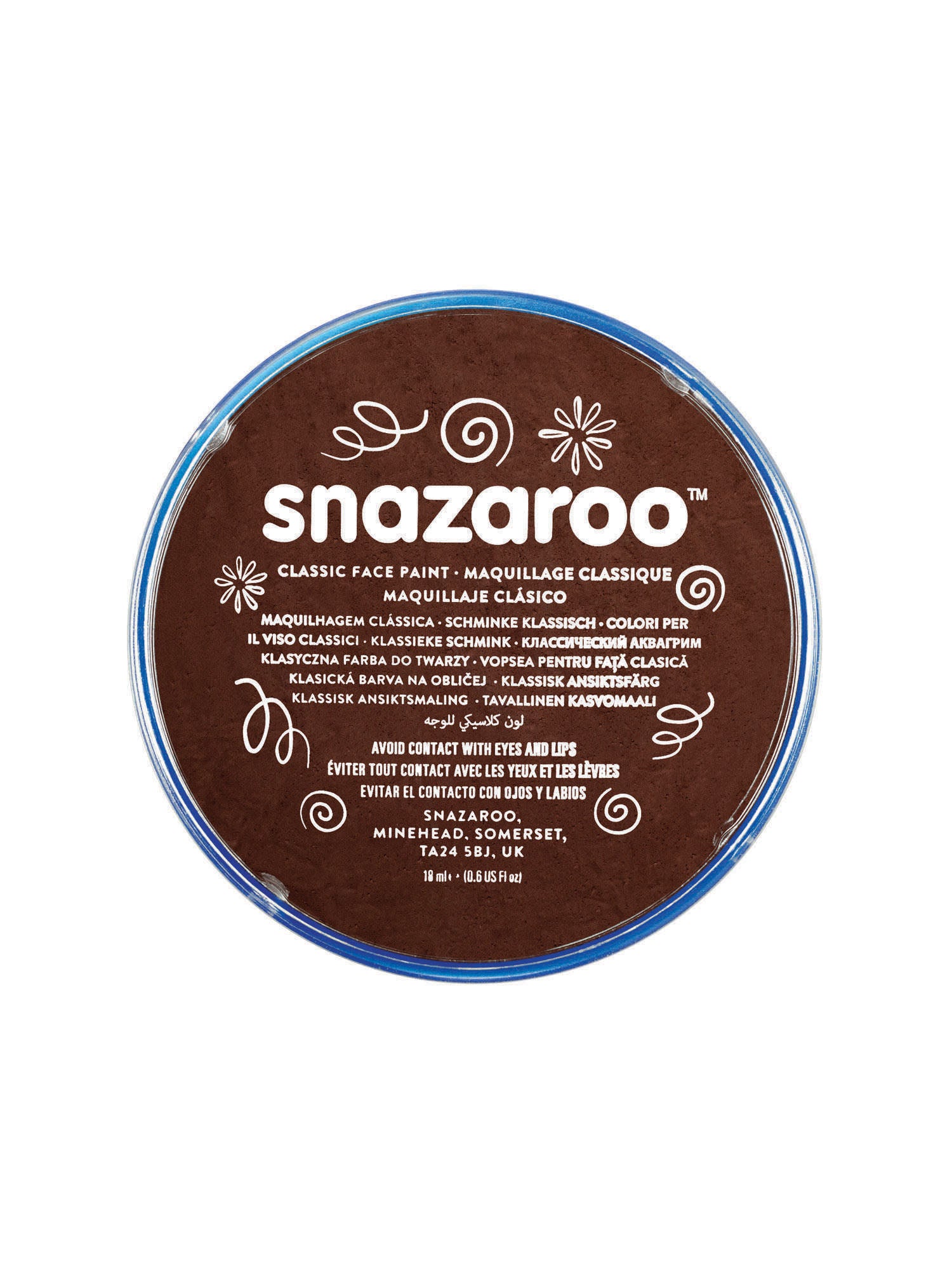 Make Up, Dark Brown, Snazaroo, Make-Up, 18ml, Front