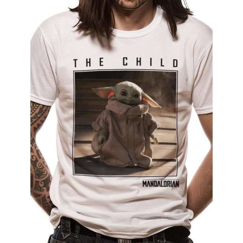 The Child, Mandalorian, Star Wars, Mandalorian, White, Star Wars, T-Shirt, , Front