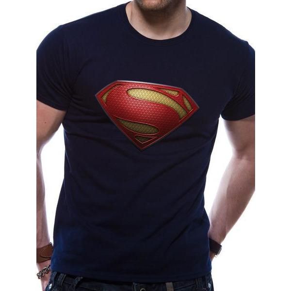 Superman, Man Of Steel, Superman, Man Of Steel, Navy, DC, T-Shirt, , Front