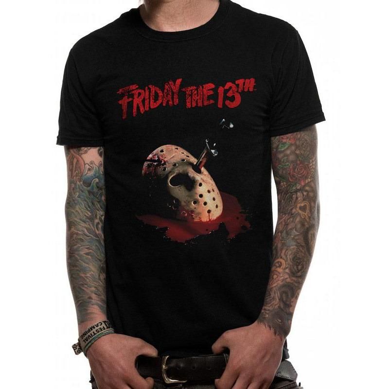 Jason Voorhees, Friday The 13th, Black, Friday the 13th, T-Shirt, , Front