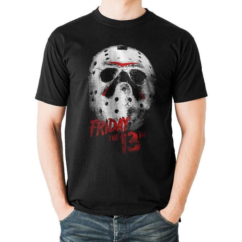 Jason Voorhees, Friday The 13th, Black, Friday the 13th, T-Shirt, , Front