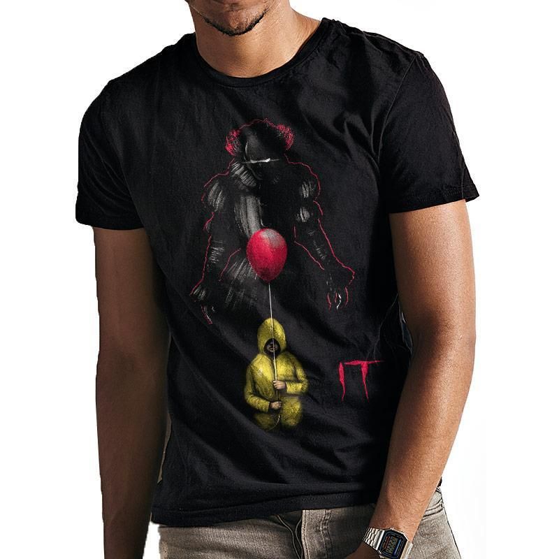 Pennywise, IT, Black, IT, T-Shirt, , Front