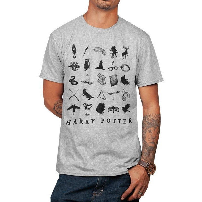 Harry Potter, Harry Potter, Grey, Harry Potter, T-Shirt, , Front