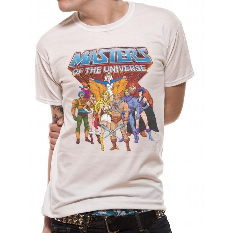 He-Man, White, Masters Of The Universe, T-Shirt, , Front