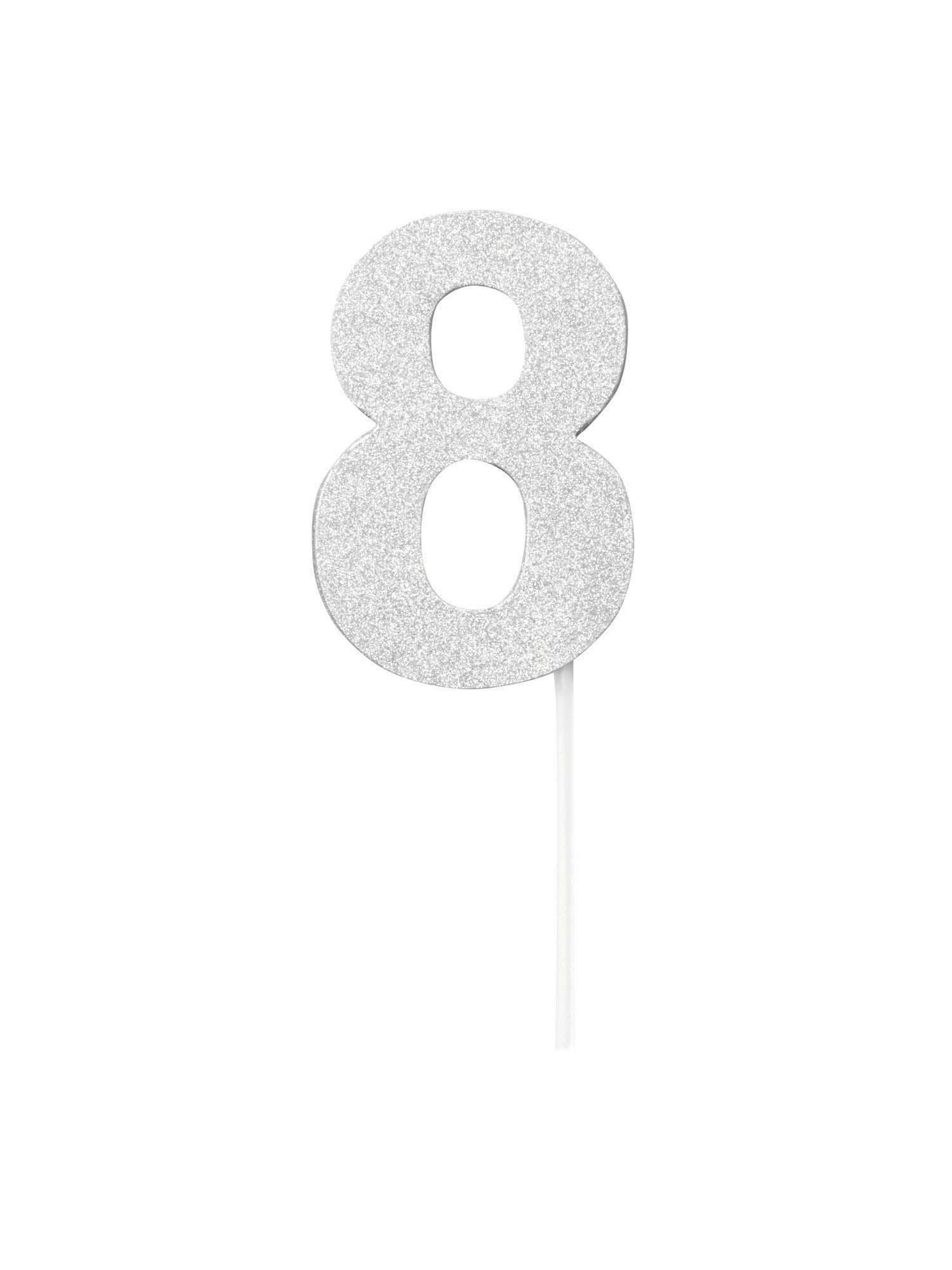 Cake Topper, Silver, Generic, Party, One Size, Front