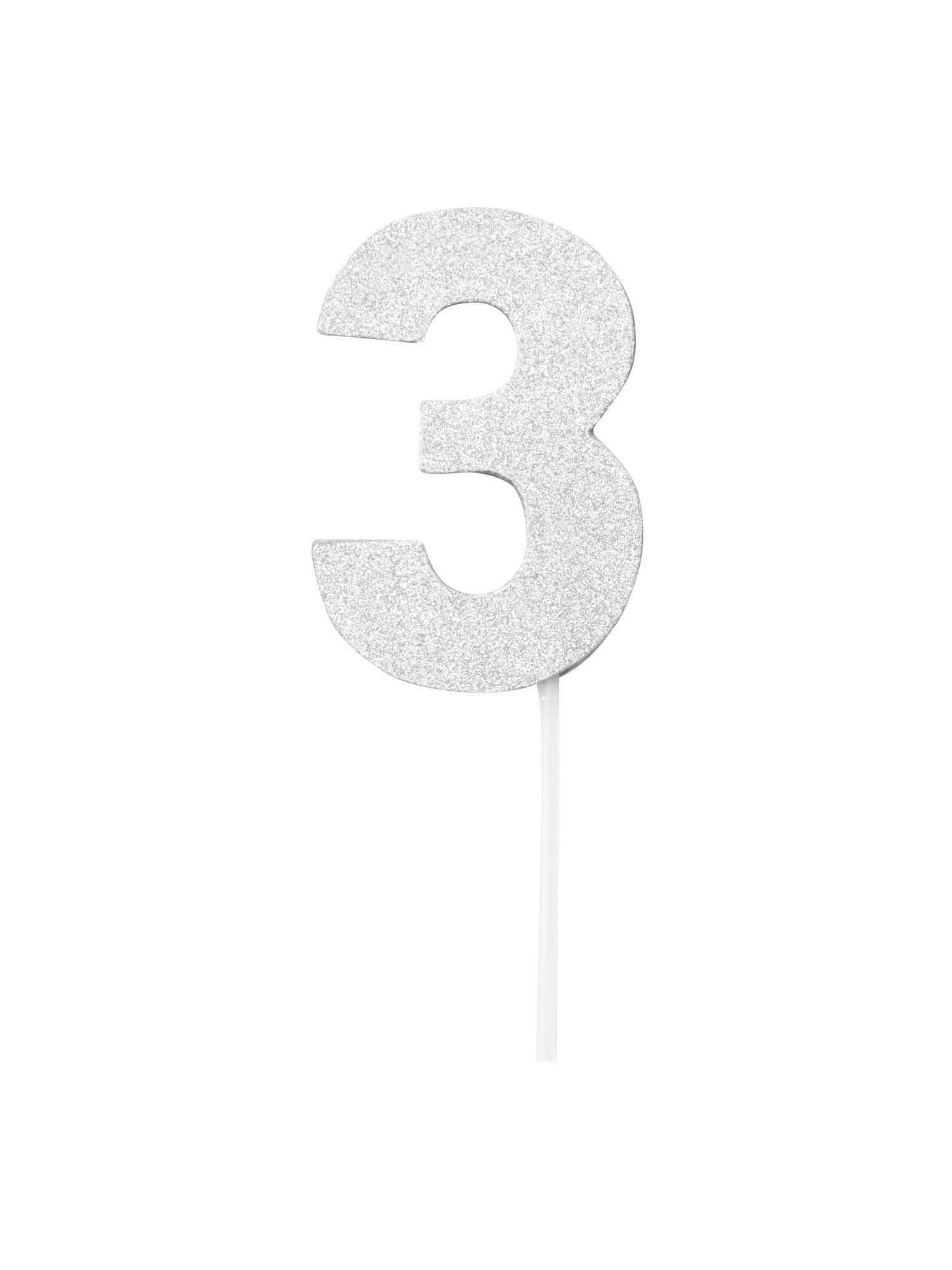 Cake Topper, Silver, Generic, Party, One Size, Front