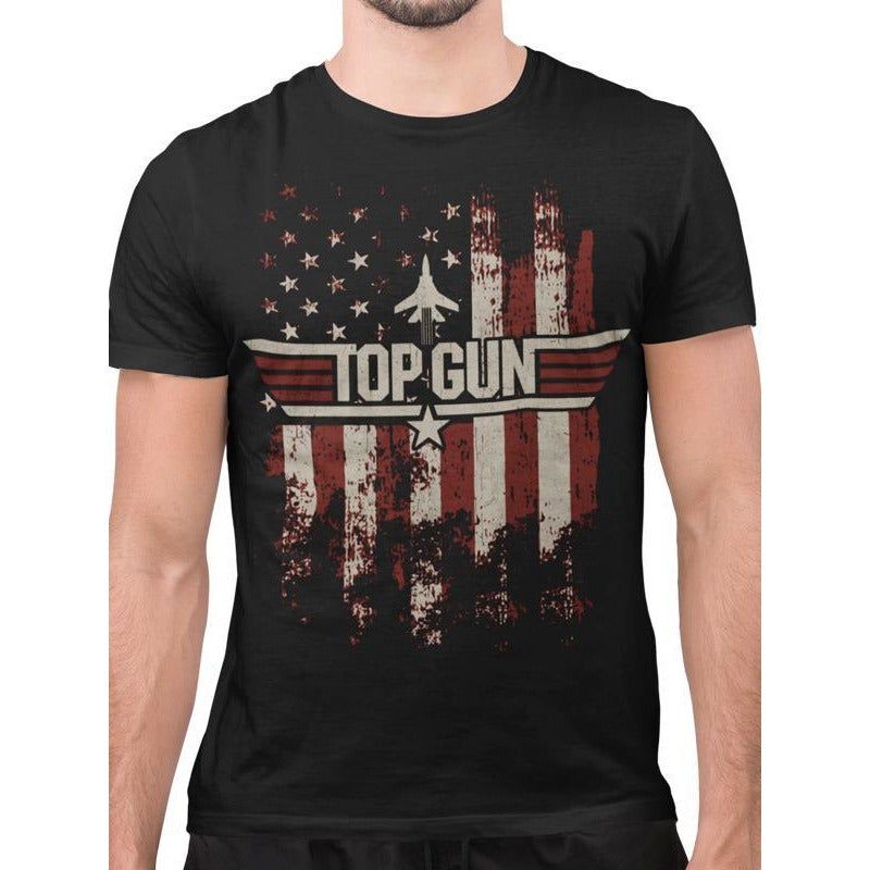 Top Gun, Black, Top Gun, T-Shirt, , Front