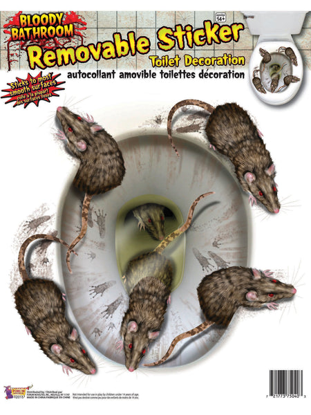 Bloody Rat Toilet Seat Stickers Costume Accessory