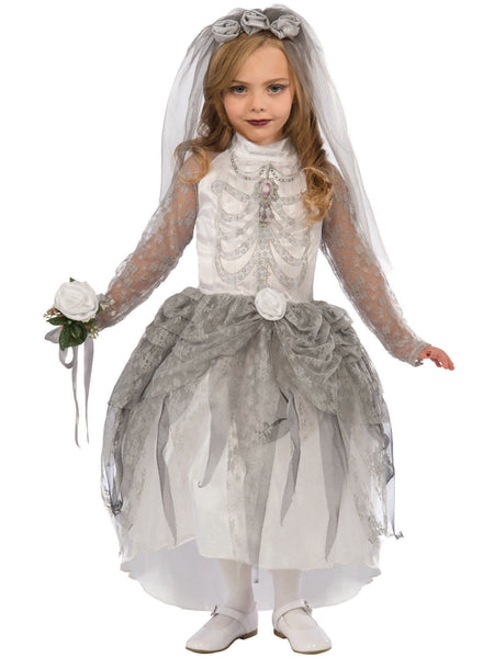 Kids Skeleton Bride Costume