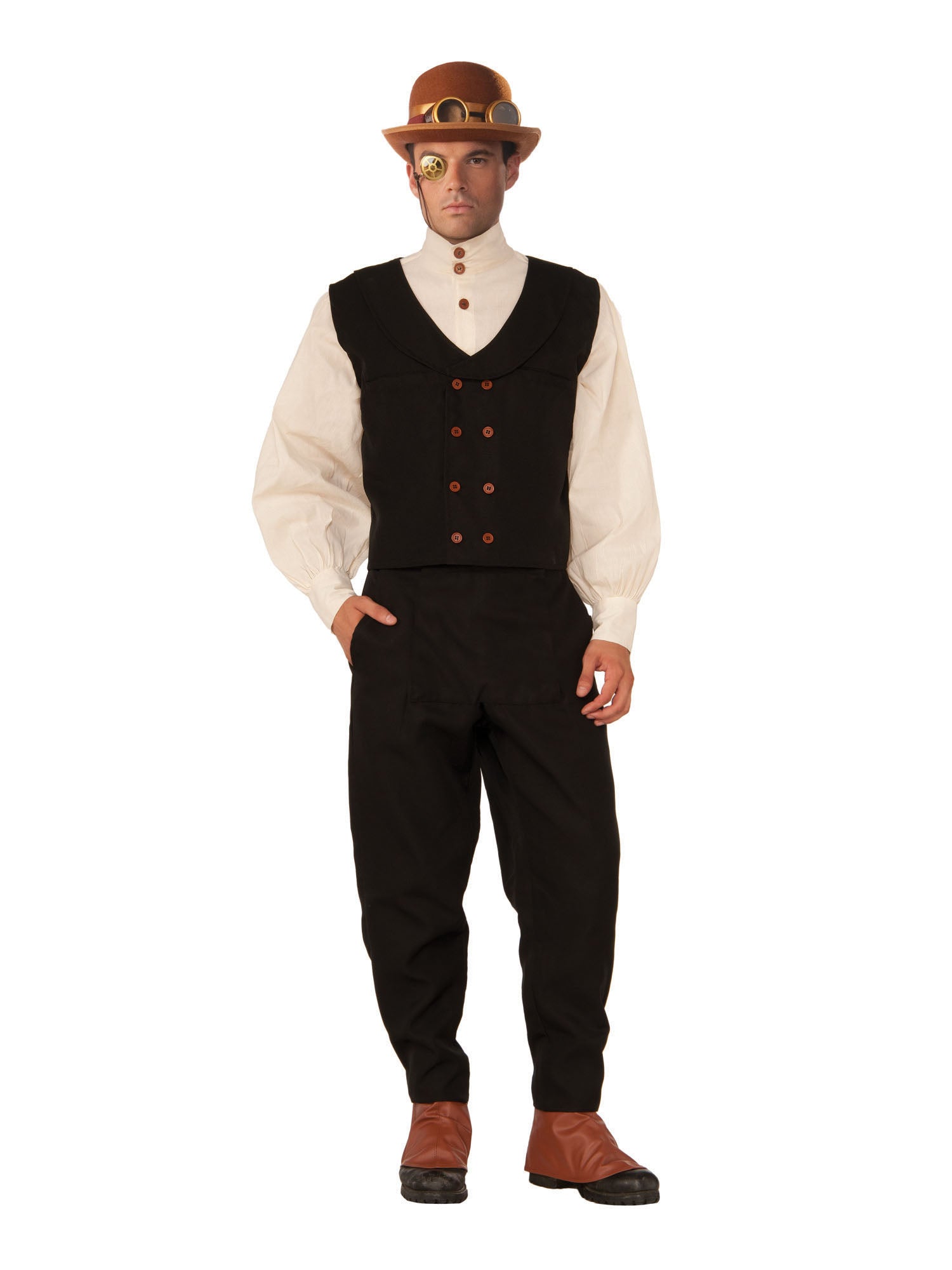 Steampunk, black, Generic, Adult Costume, Standard, Front