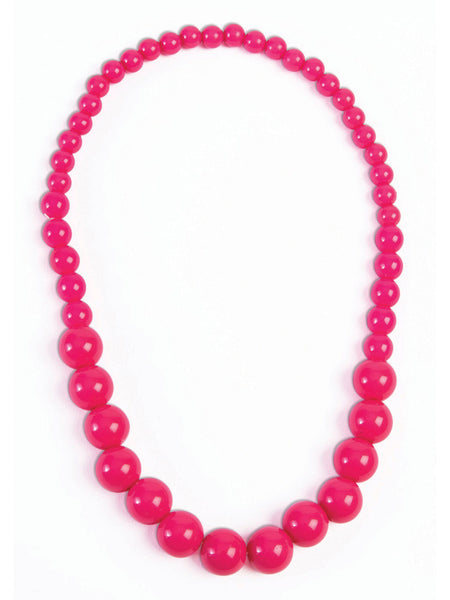 Hot Pink Hot Pink Pearl Necklace Costume Accessory