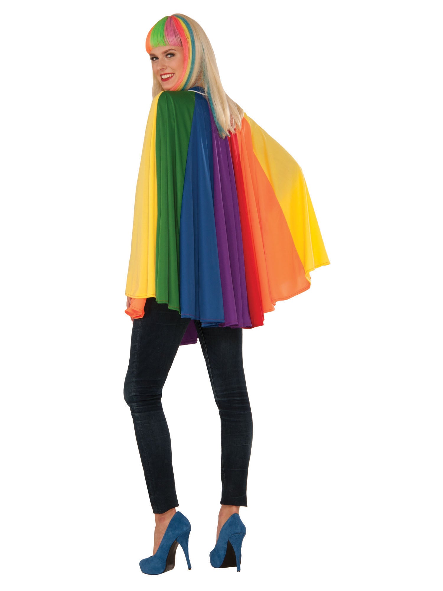 Rainbow, multi-colored, Generic, Cape, Standard, Back