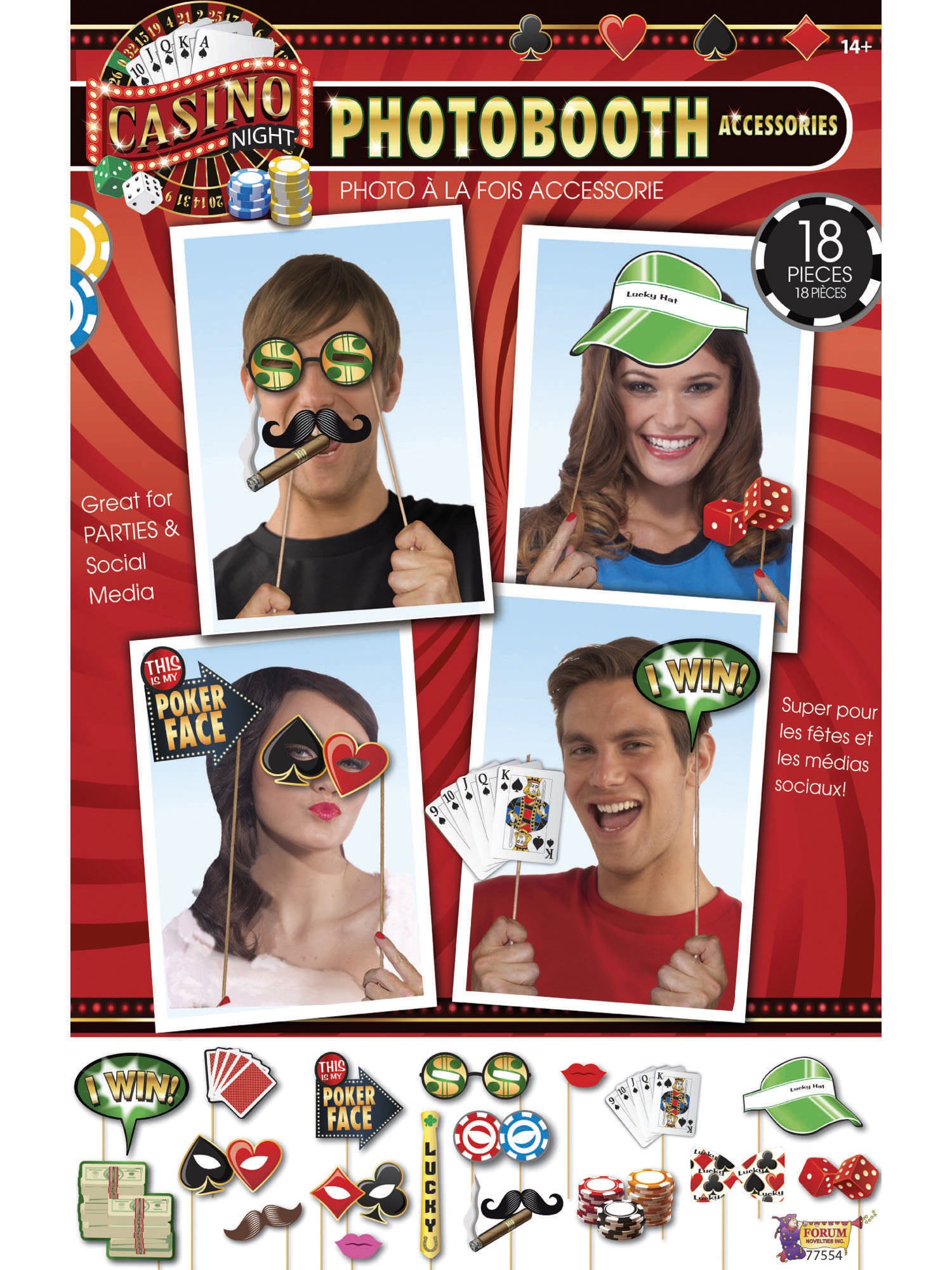 Photobooth, Multi, Generic, Party, One Size, Front