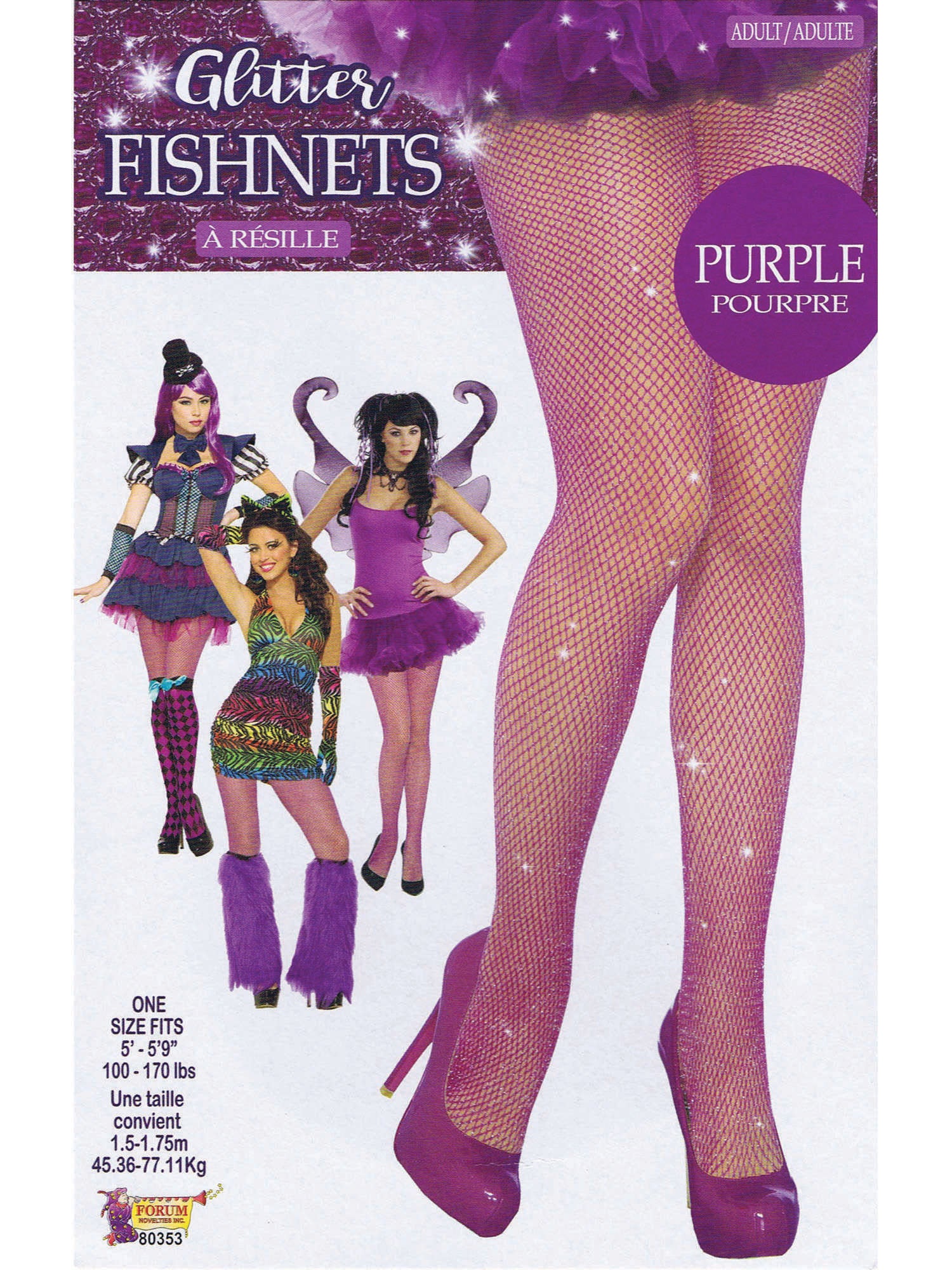 Fishnet Stocking, Purple, Generic, Accessories, One Size, Back