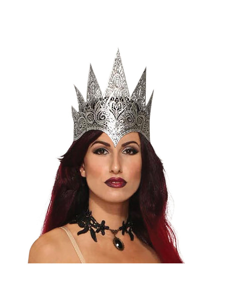 Lace Queen Crown Dark Royalty Costume Accessory