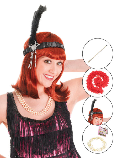 1920's Flapper Girl 4 Piece Bundle Set