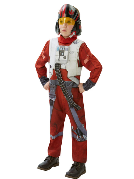 Child's Deluxe X-Wing Fighter Poe Costume From Star Wars The Force Awakens