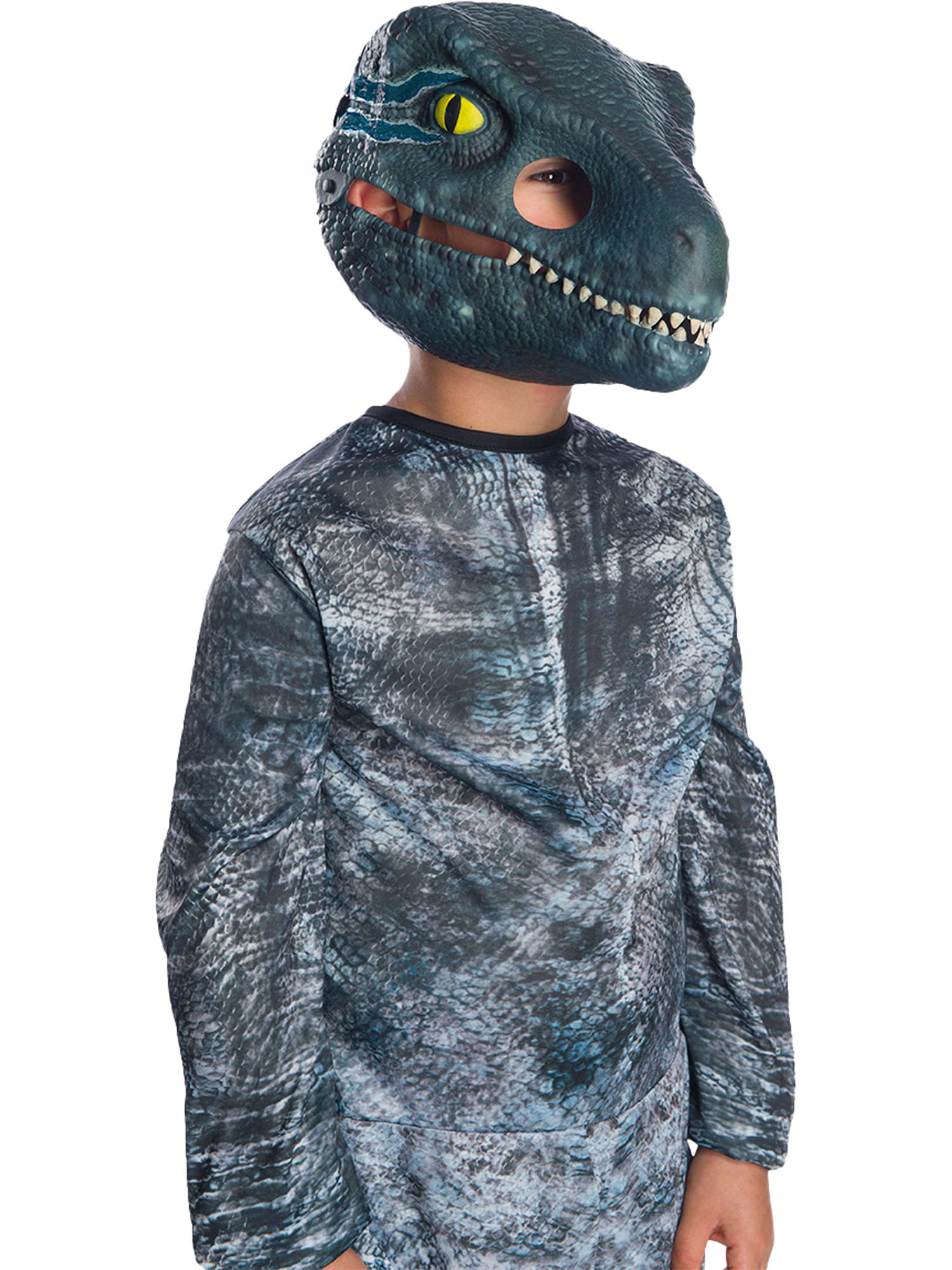 Blue, Multi, Jurassic World, Mask, One Size, Front