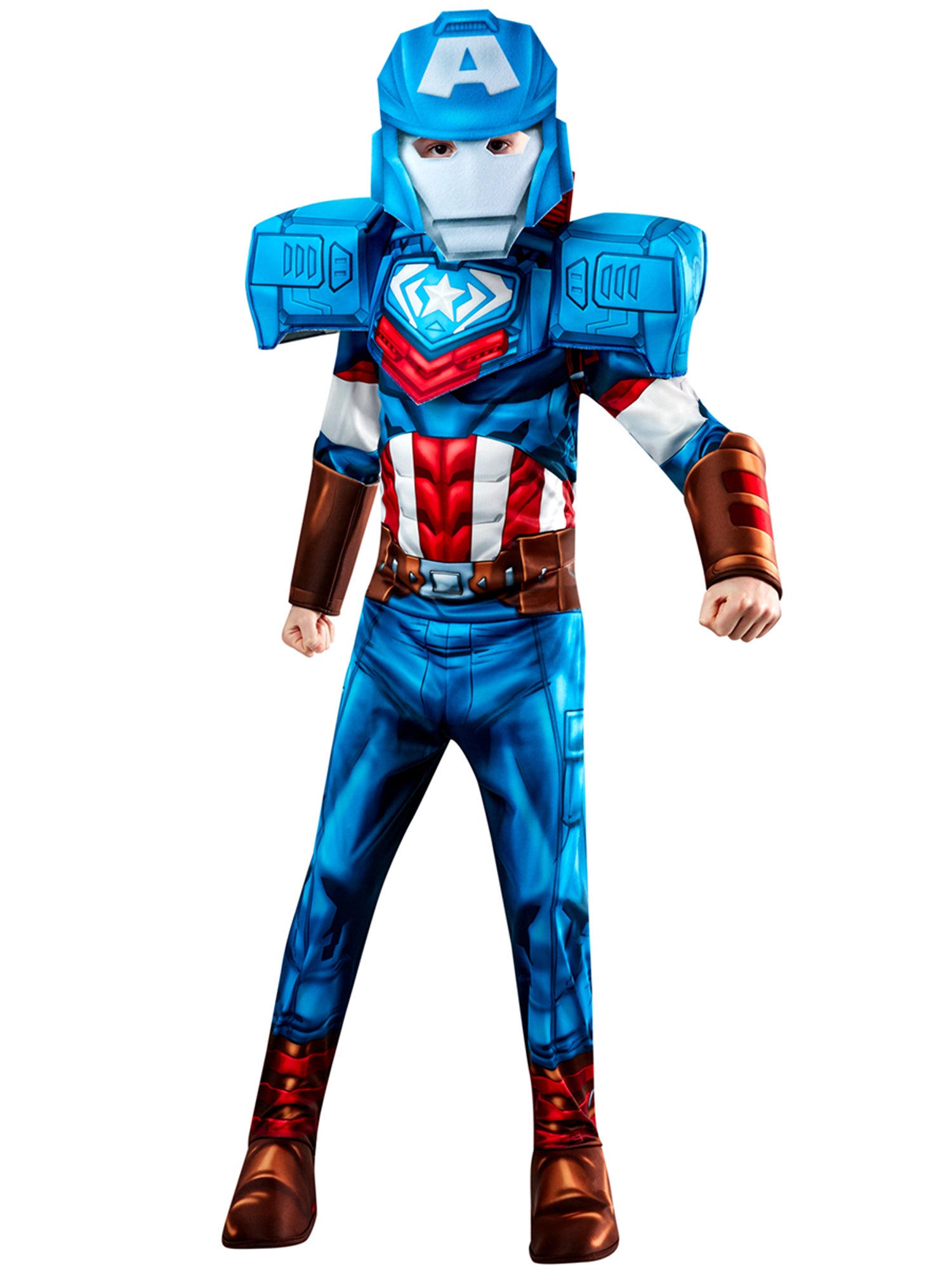 Captain America, Multi, Marvel, Childrens Costume, Small, Front