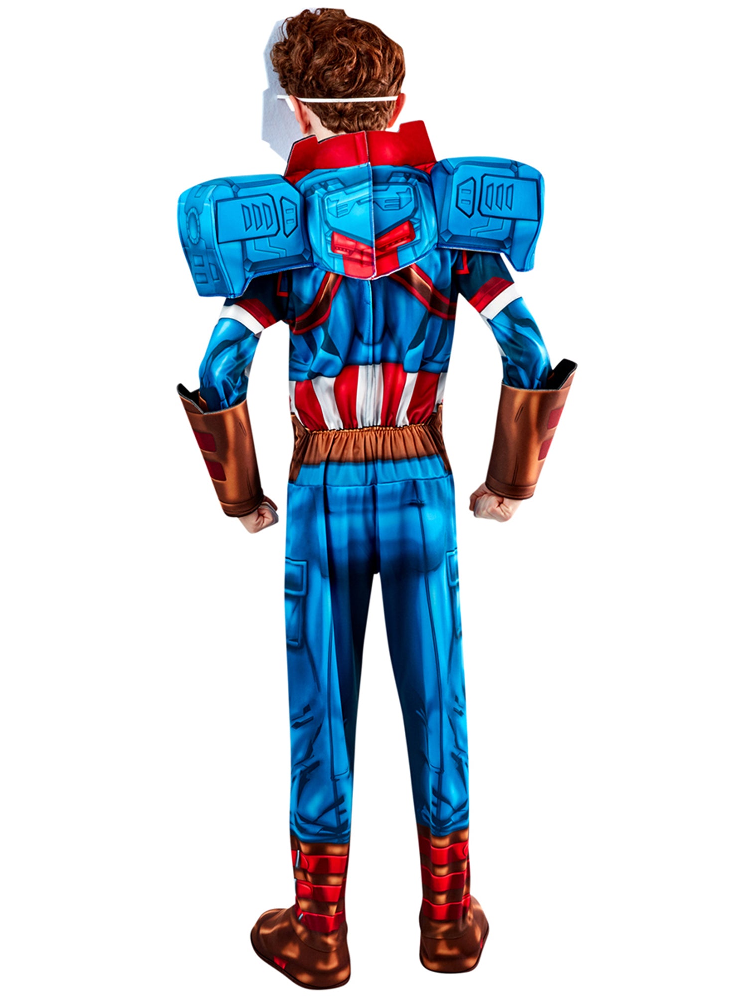 Captain America, Multi, Marvel, Childrens Costume, Small, Back