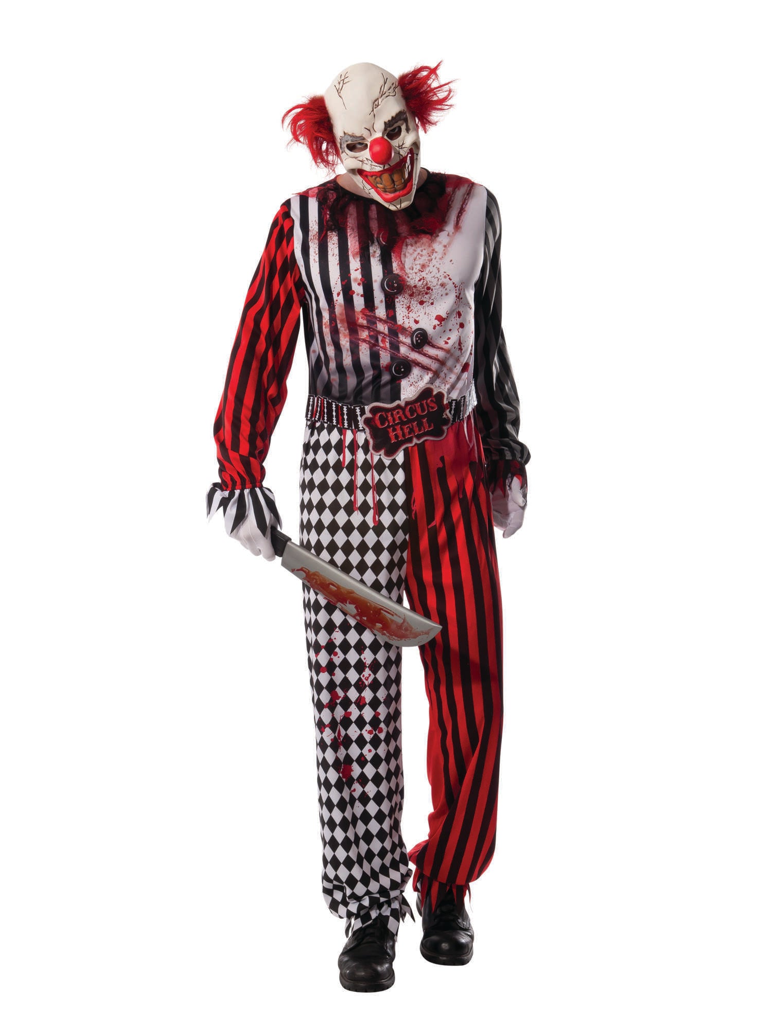 Evil Clown, Multi, Generic, Adult Costume, Extra Large, Front