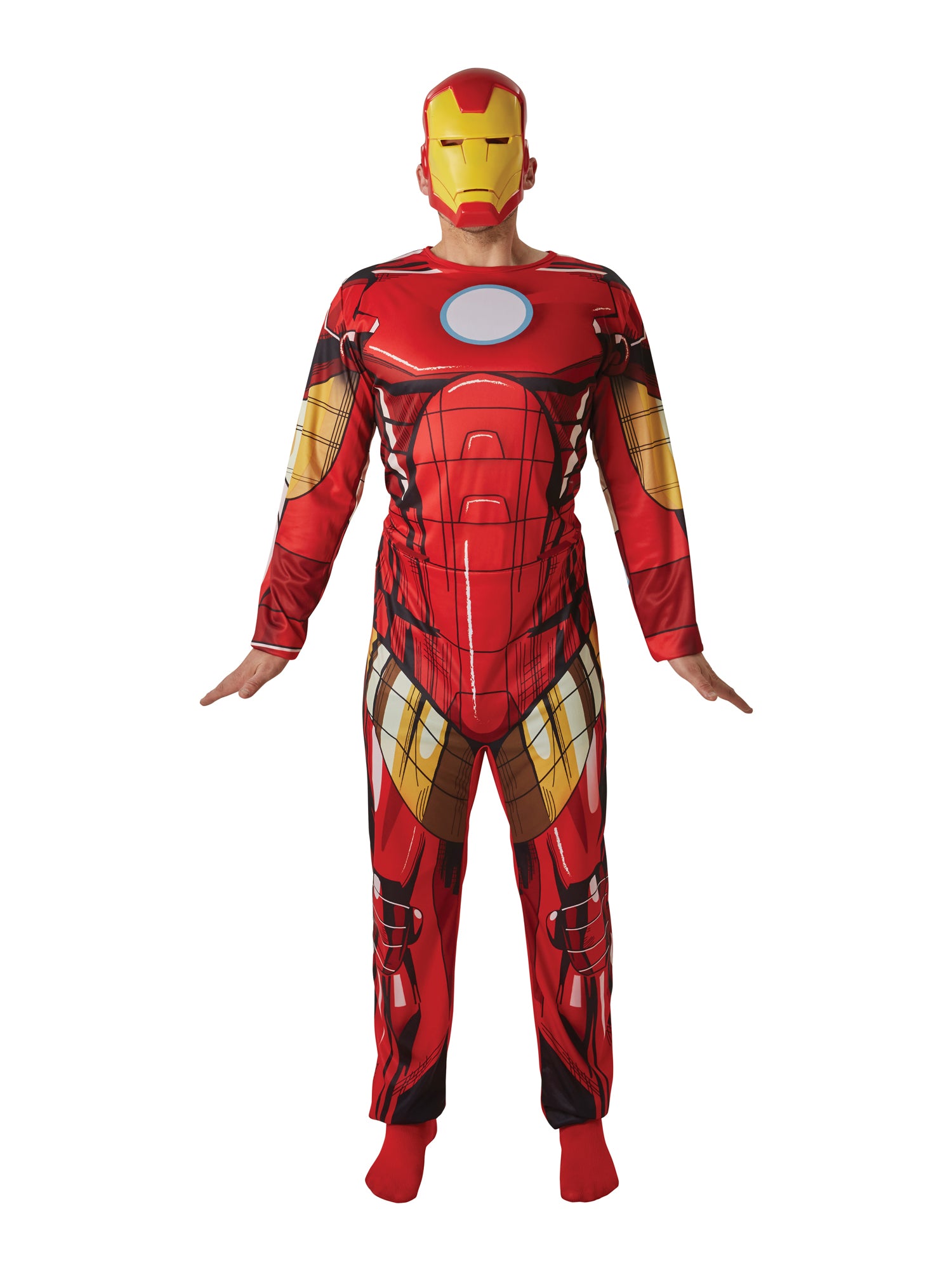 Iron Man, Avengers, Multi, Marvel, Adult Costume, Standard, Front