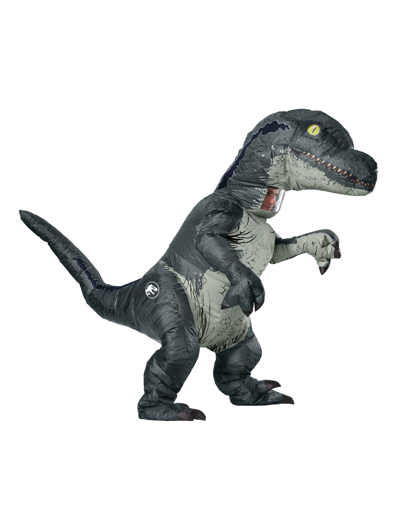 Blue, Multi, Jurassic World, Adult Costume, One Size, Front