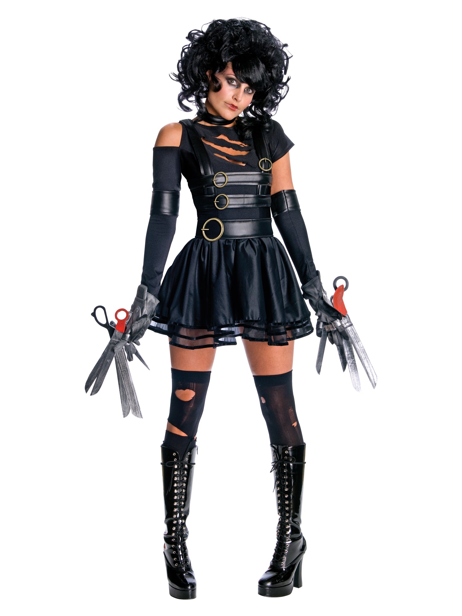 Edward Scissorhands, Multi, Edward Scissorhands, Adult Costume, Ladies Extra Small, Front