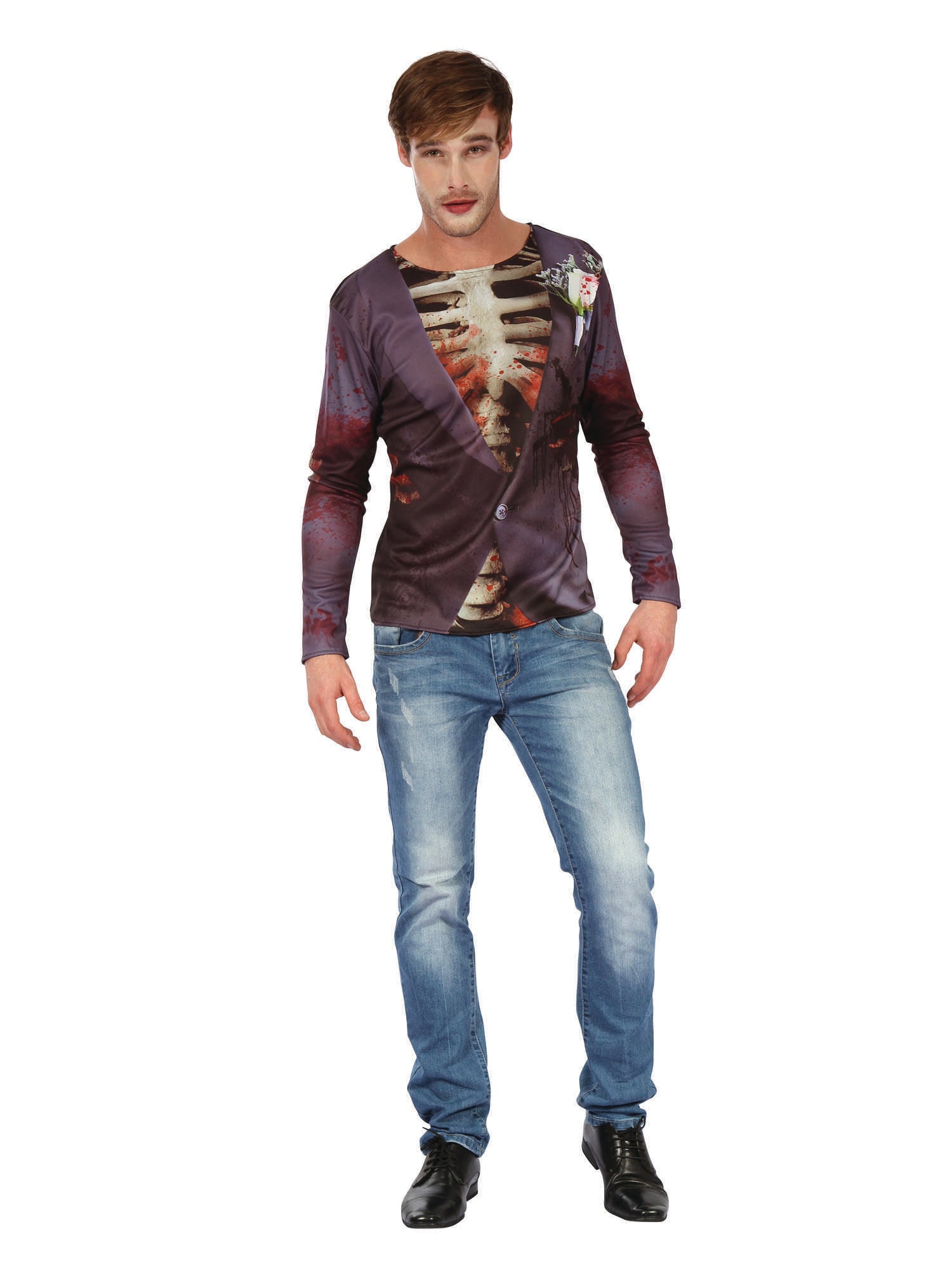 Zombie, Multi, Generic, Adult Costume, Standard, Front
