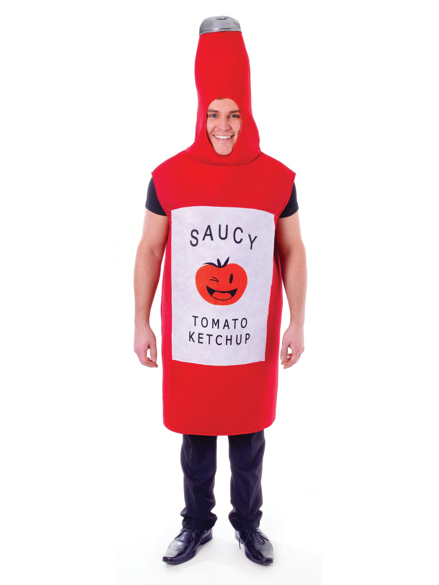 Tomato Sauce Bottle, Multi, Generic, Adult Costume, Standard, Front