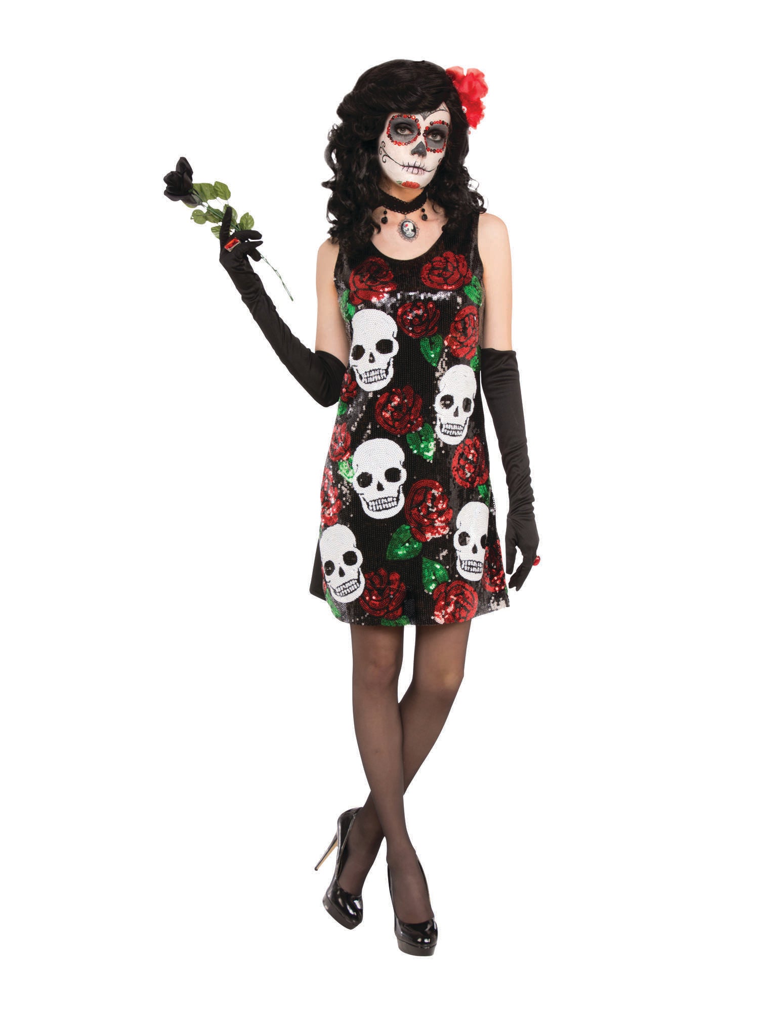 Day of the Dead, Multi, Generic, Adult Costume, Medium, Front