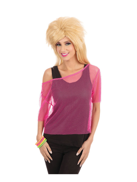 Adult Ladies Neon Mesh Top