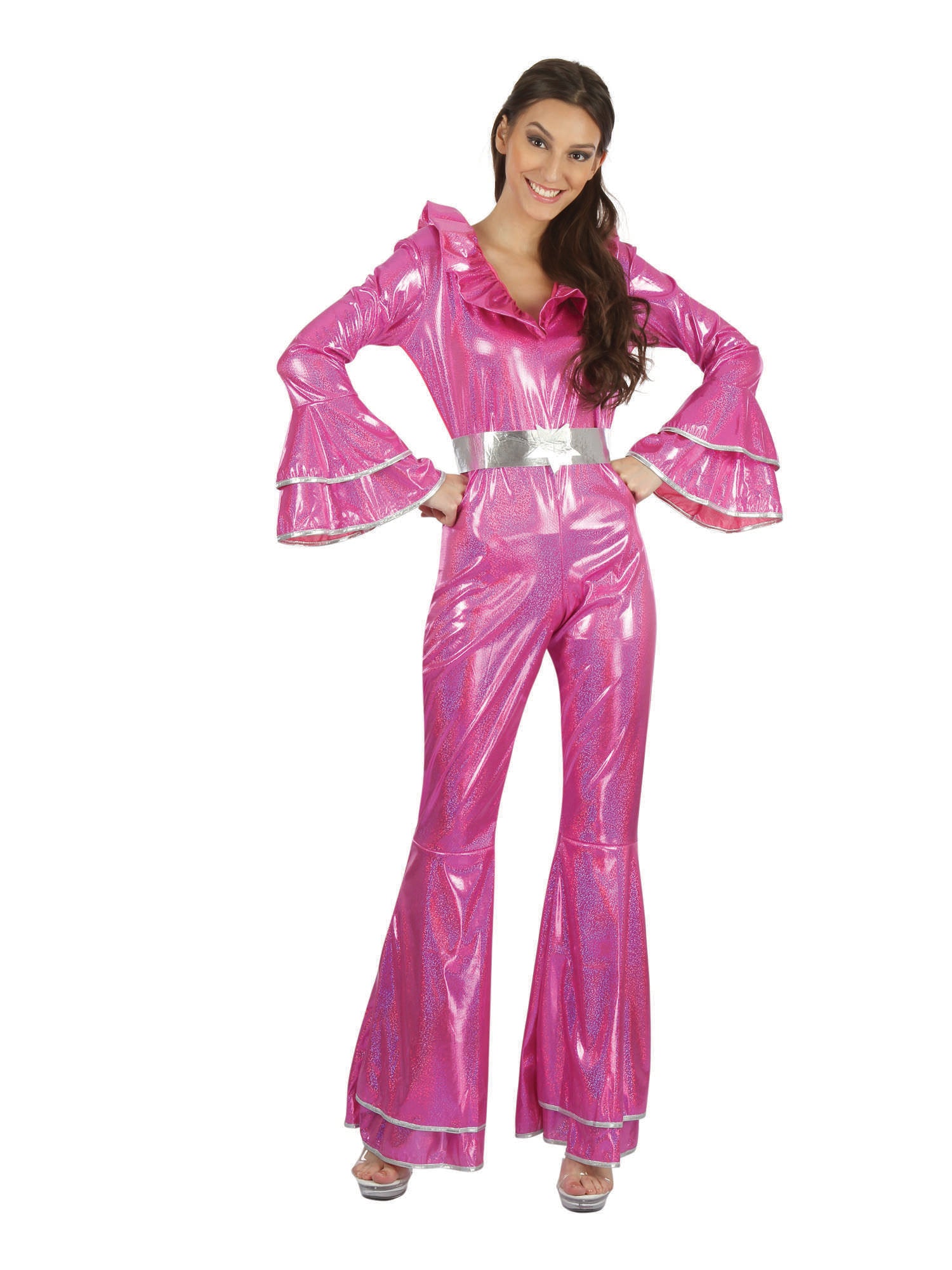 Disco, Pink, Generic, Adult Costume, Standard, Front