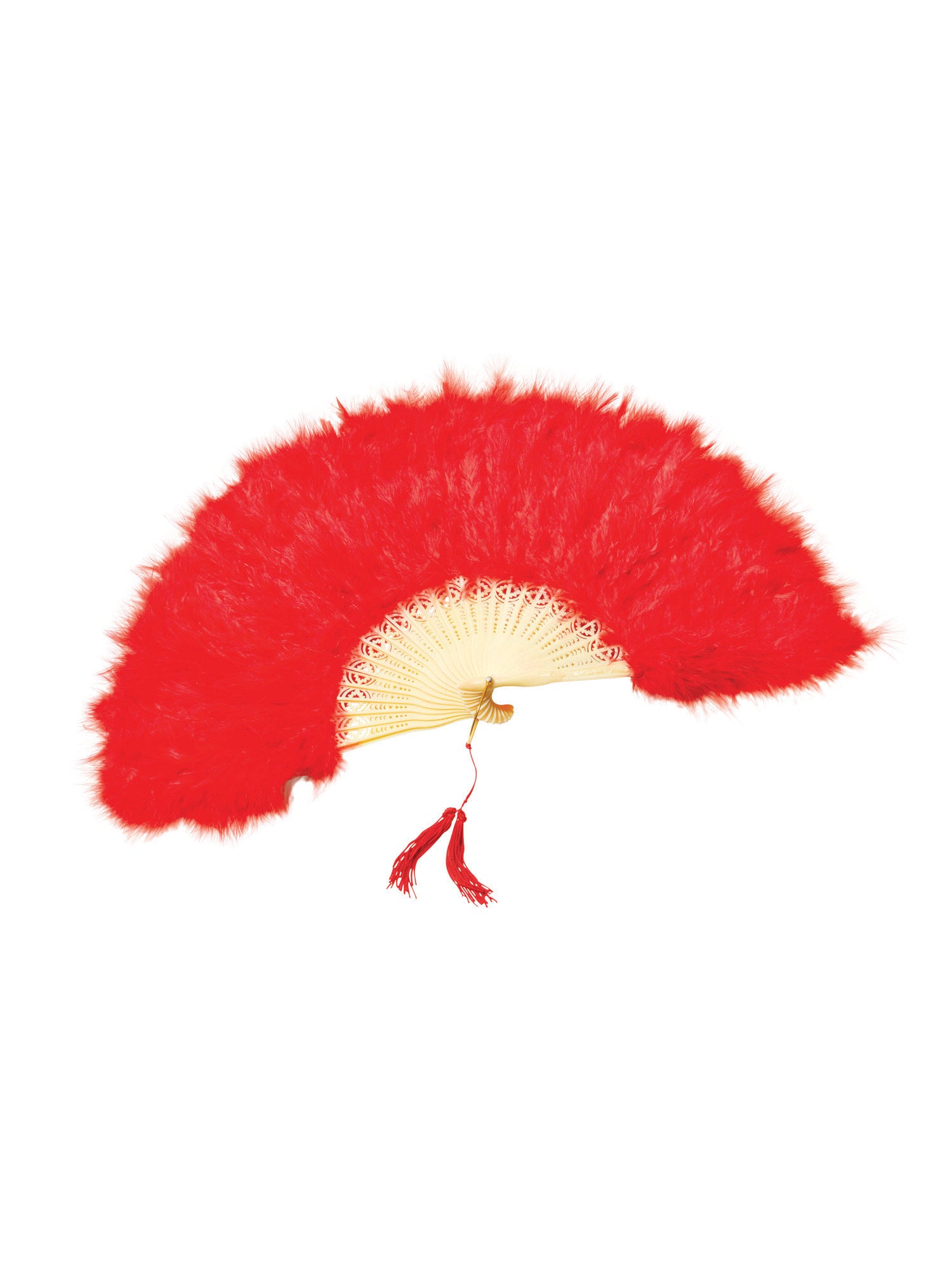 Feather Fan, Red, Generic, Accessories, One Size, Front